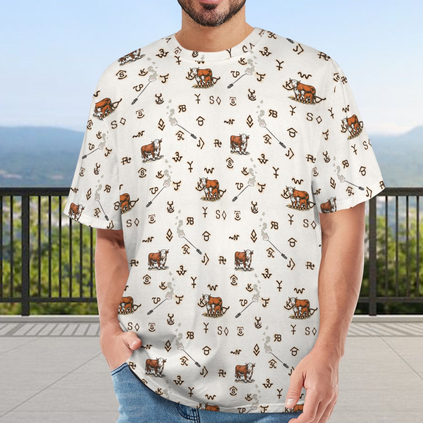 Baha Ranch Hereford Cattle Brands T shirt
