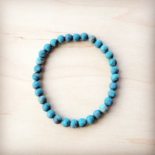 The Jewelry Junkie Natural American Turquoise Stretch Beaded Bracelet 811c