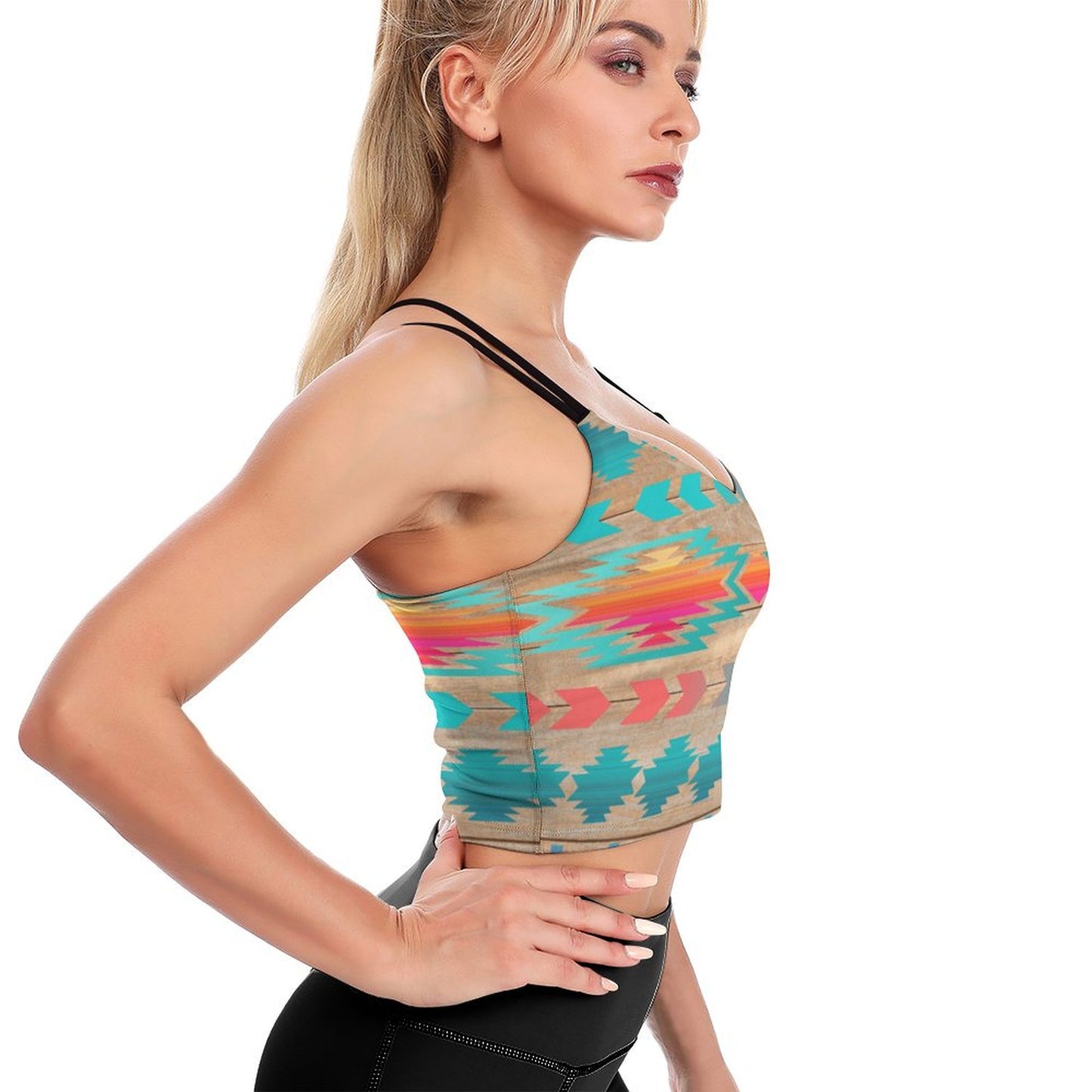 Aztec Sunset Western Crop Top