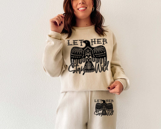 Let Her Stay Wild Sand Sweatsuit- Sweatshirt or Sweatpants