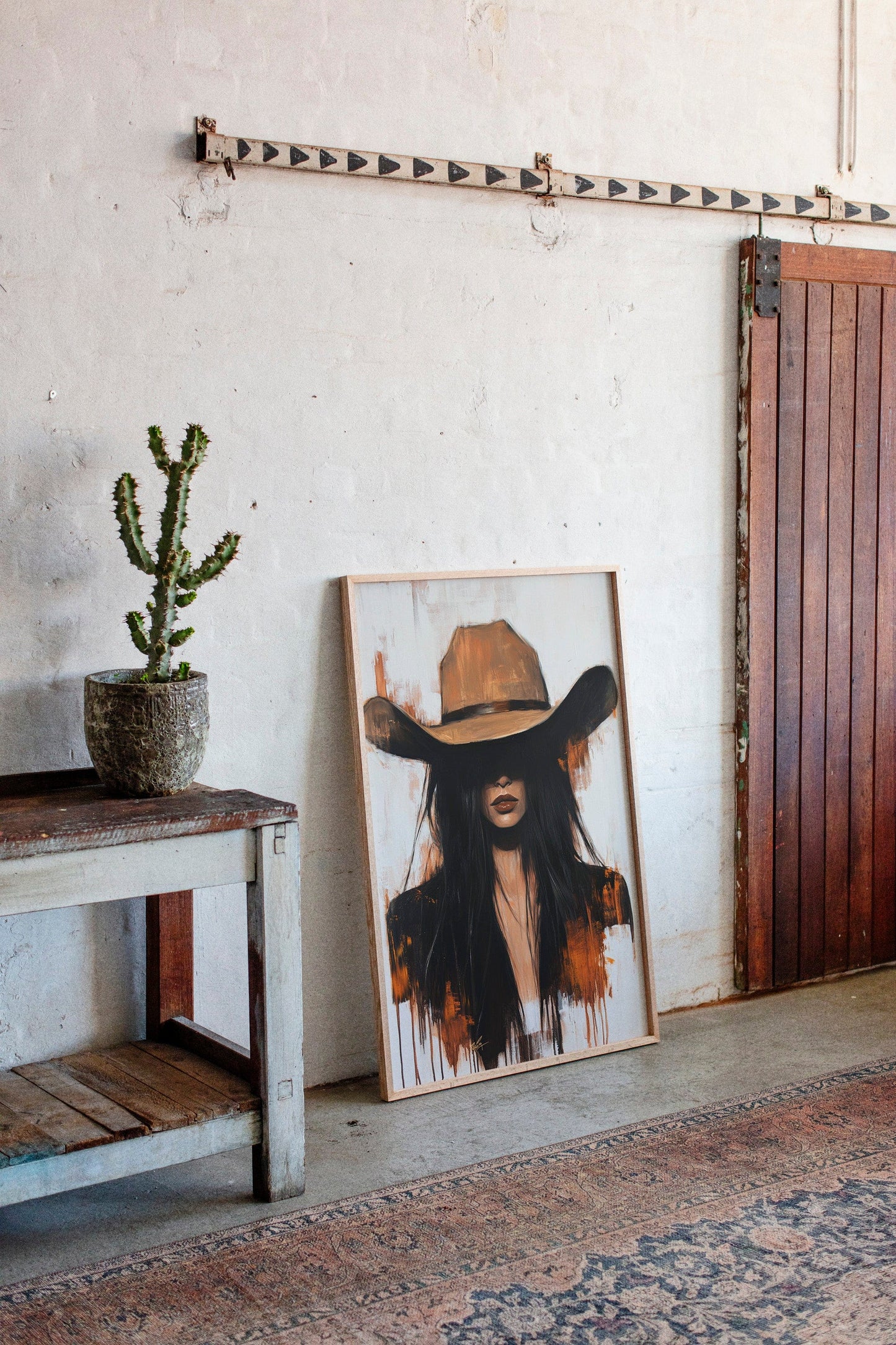 The Silent Outlaw – Western Cowgirl Canvas Art