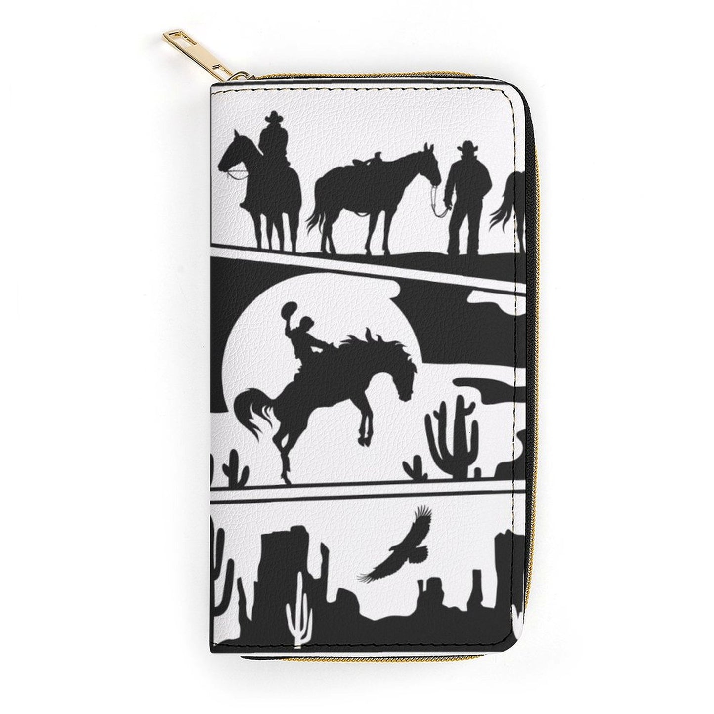 Black White Cowboy Scene Wallet