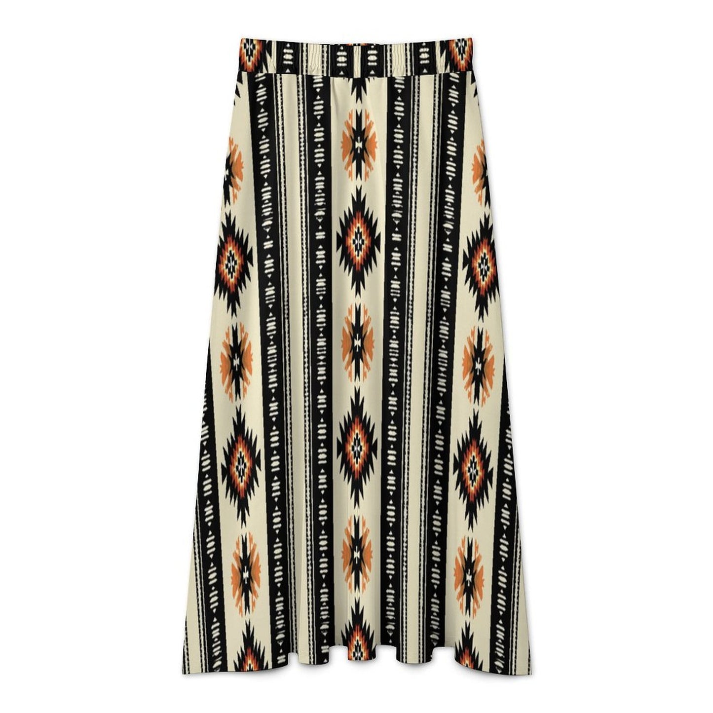 Colores de Mexico Southwestern Aztec Midi Skirt