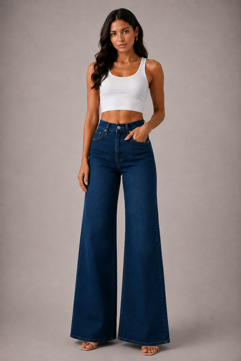 GJG Westside Icon Wide Leg Jean Dark Wash