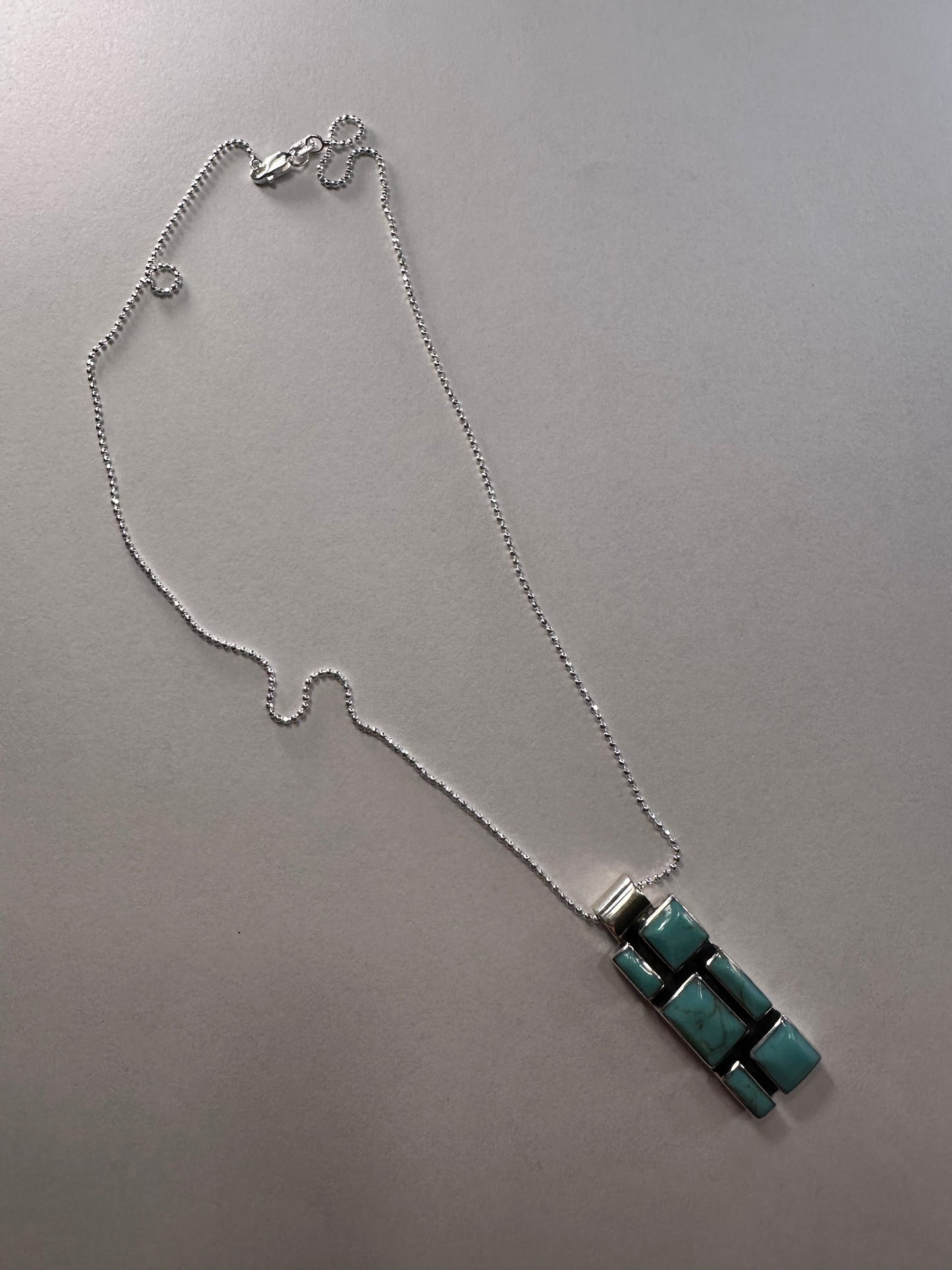 Medium Turquoise Mosaic Pendant Necklace