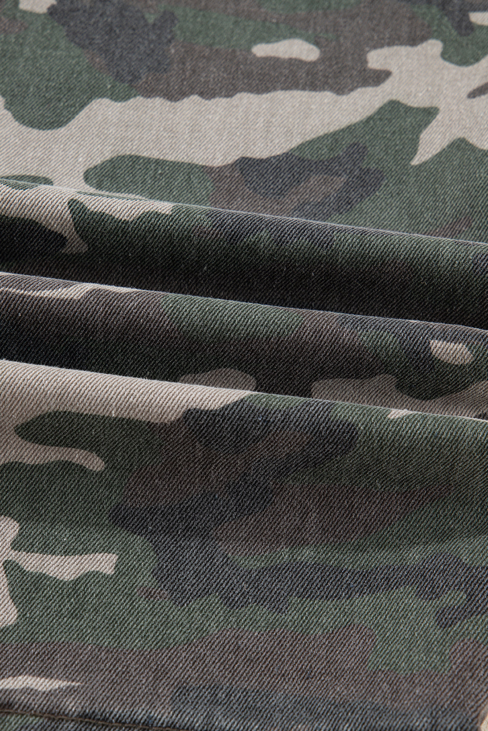 Camo Denim Cargo Wide Leg Pants choice of colors