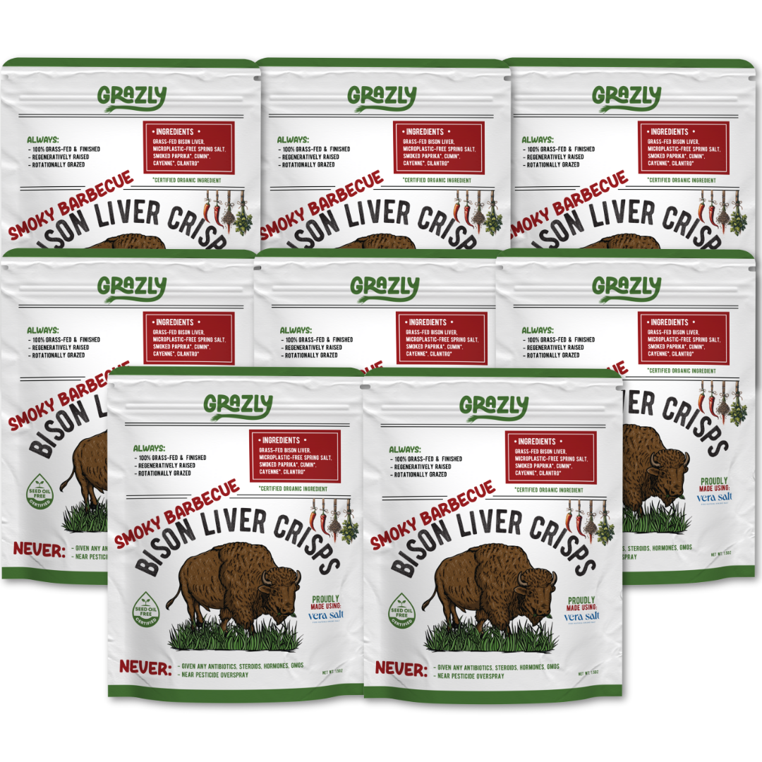 Grazly Bison Liver Crisps - 100% Grass-Fed/Finished