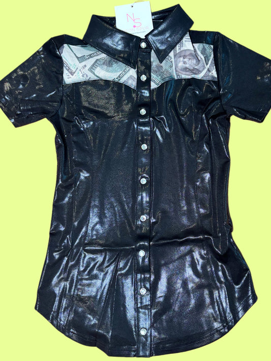 Girls Entry Fees Pearl Snap Jackpot Shirt