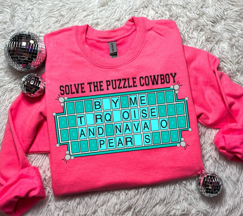 Solve The Puzzle Cowboy Crewneck