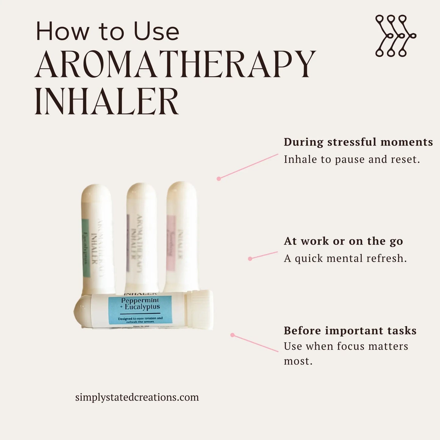 Peppermint + Eucalyptus Aroma Nasal Inhaler Stick