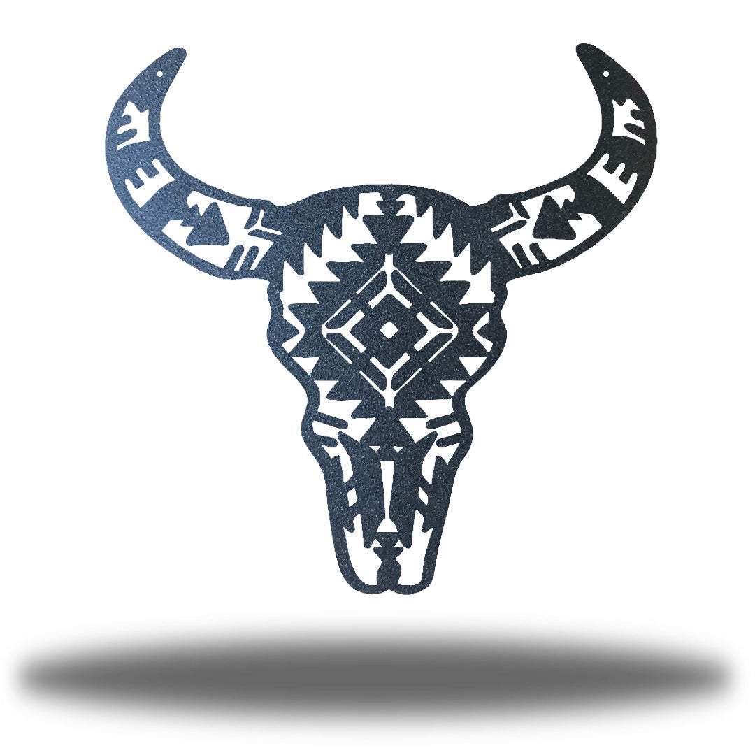 Riverside Designs Cow Skull Metal Wall Art Choice of Colors Made in America