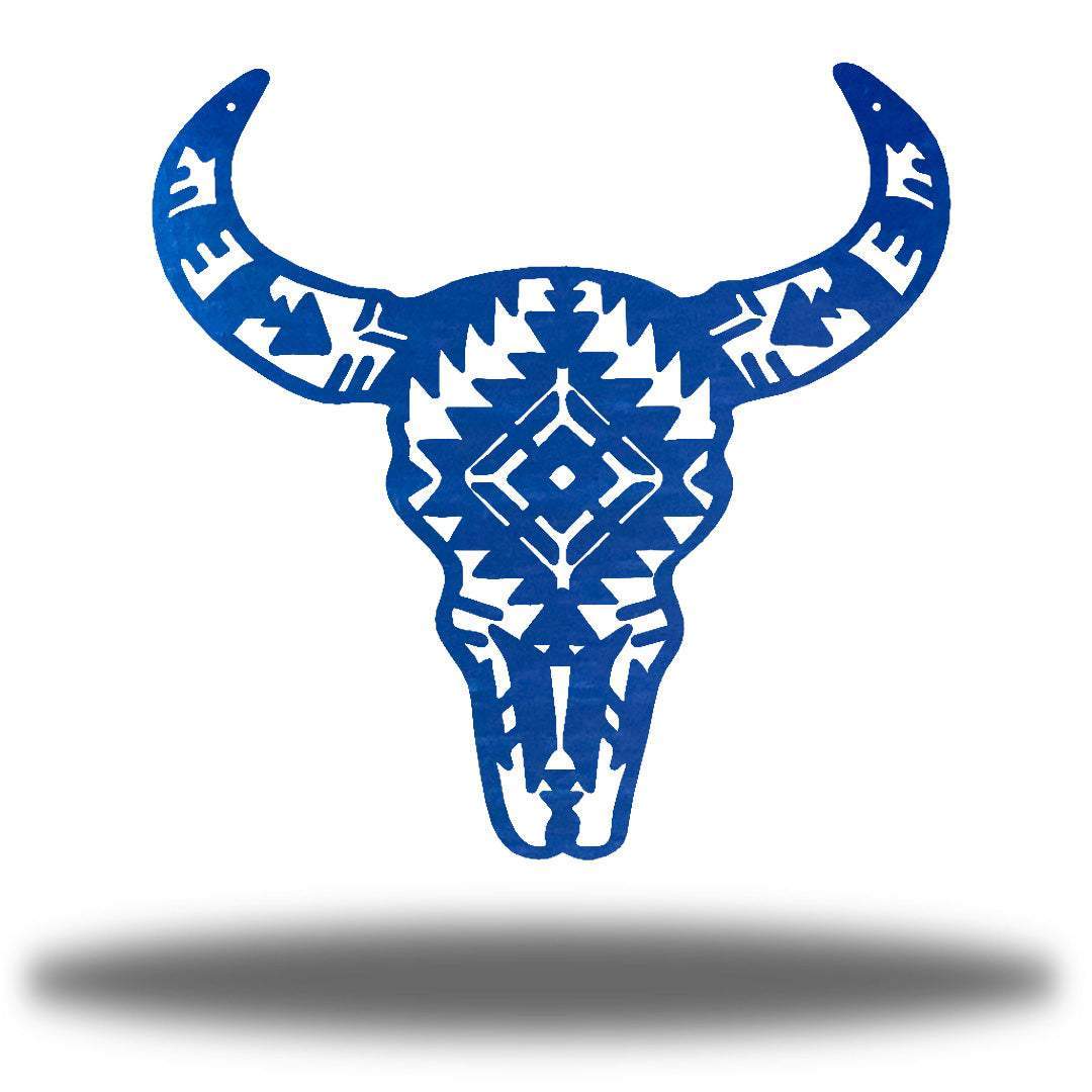 Riverside Designs Cow Skull Metal Wall Art Choice of Colors Made in America