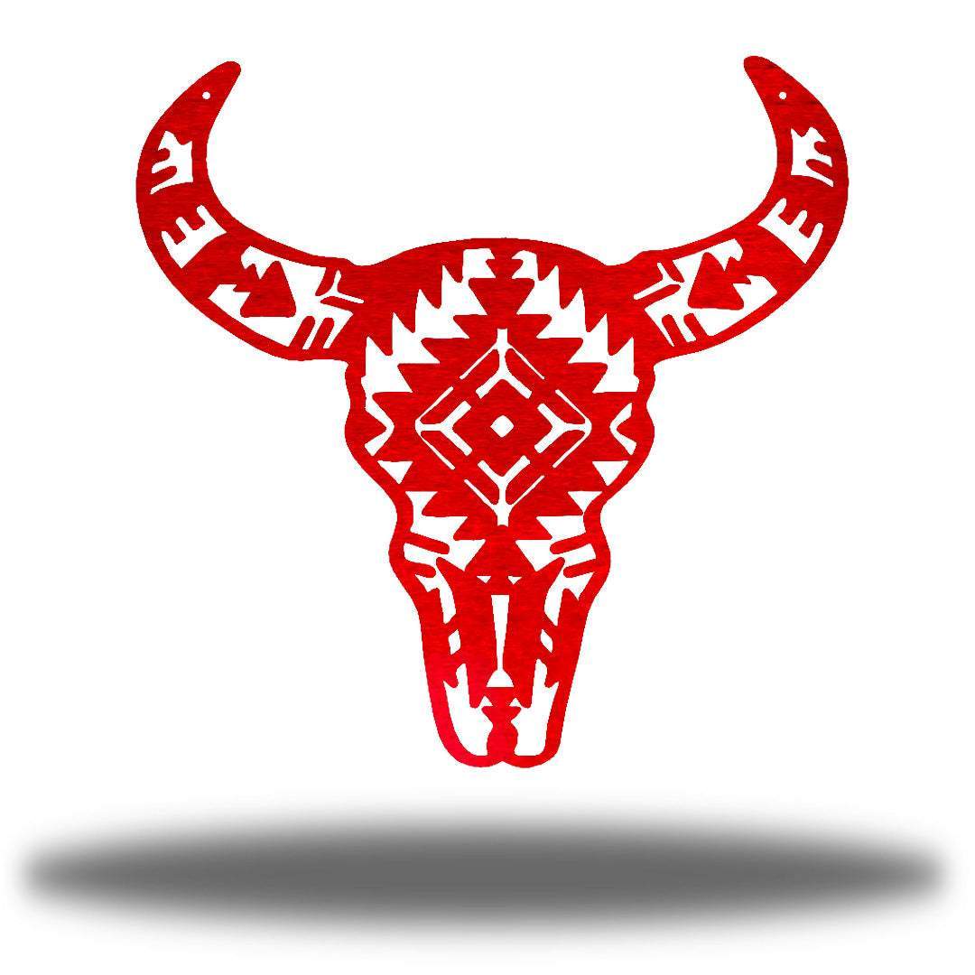 Riverside Designs Cow Skull Metal Wall Art Choice of Colors Made in America