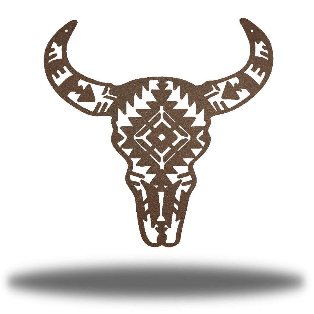 Riverside Designs Cow Skull Metal Wall Art Choice of Colors Made in America