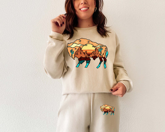 Buffalo Desert Sand Sweatsuit- Sweatshirt or Sweatpants