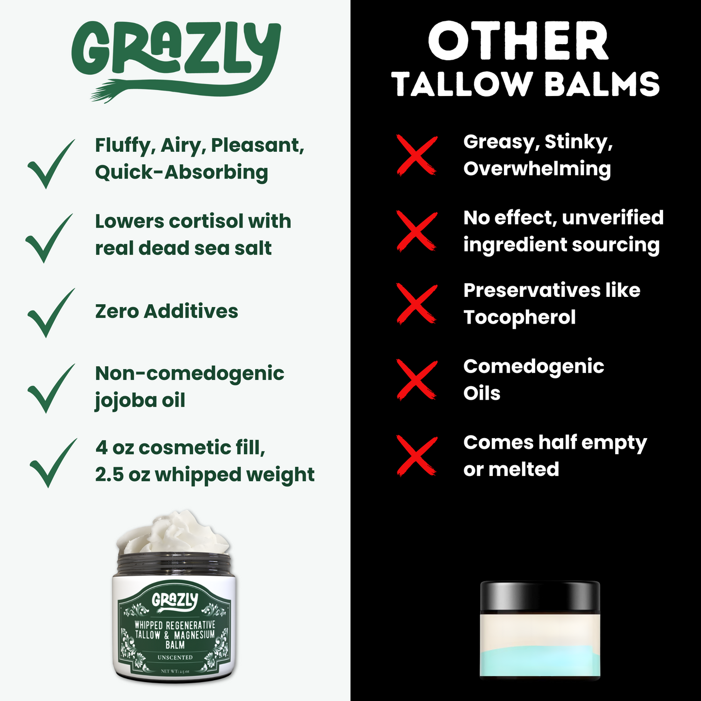 Grazly Dead Sea Magnesium & Tallow Balm