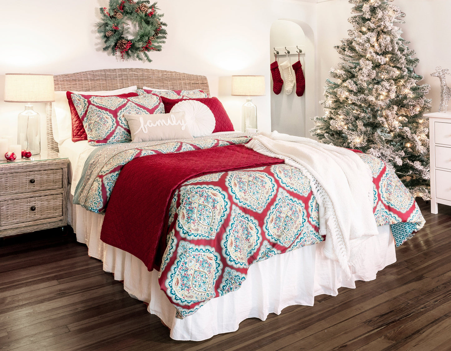 Ava Diamond Oversized Cotton Quilt Set choice of colors