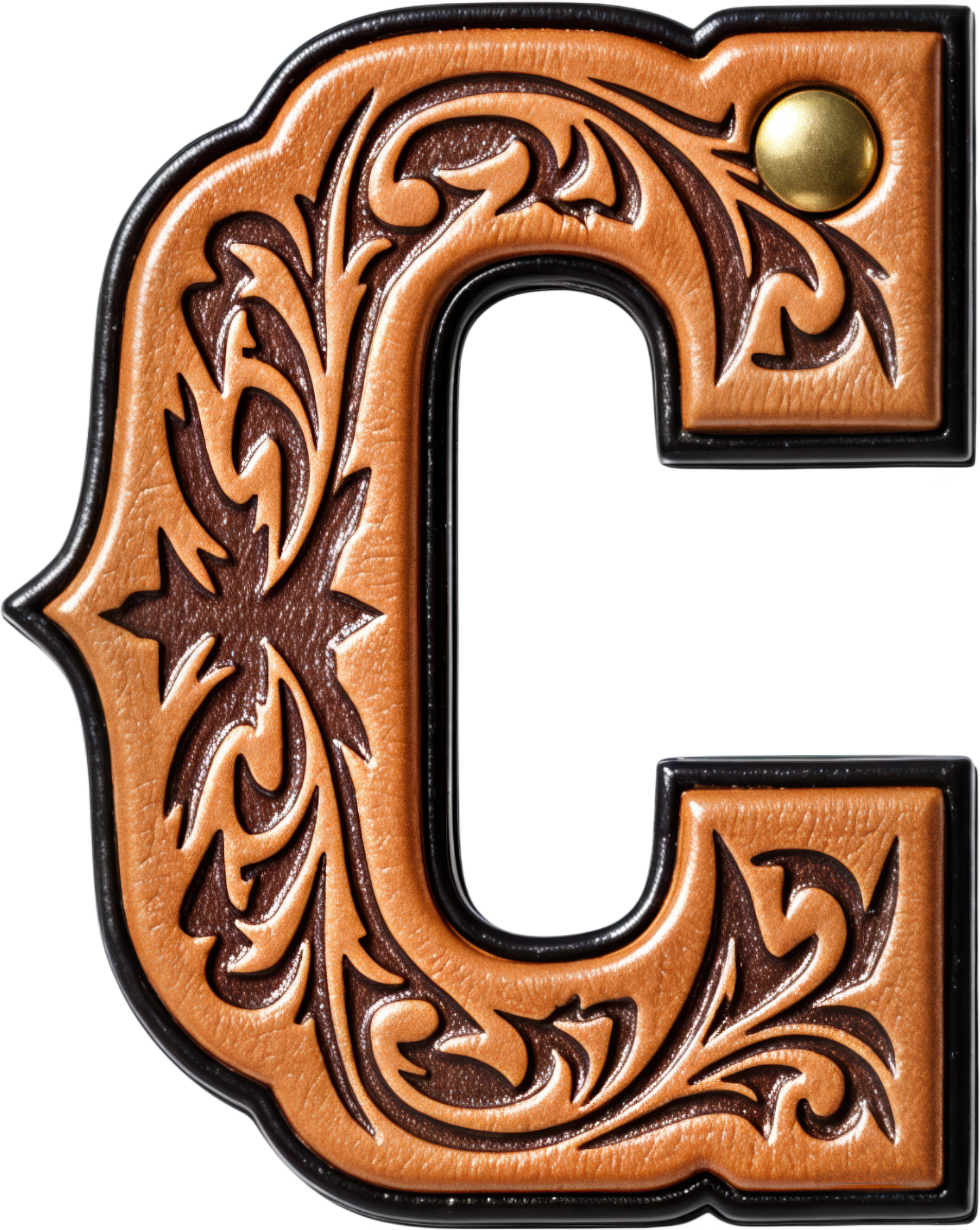Monogrammed Initial Western Leather Look Saddle Longhorn Cowboy Cowgirl Kitchen Dish Towels Made in America