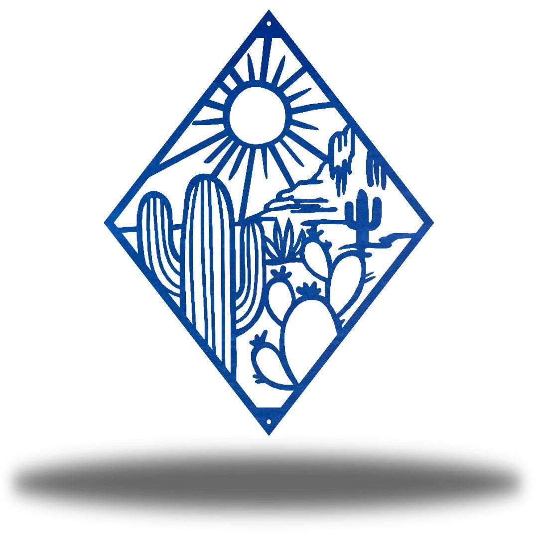 Cactus Scene Fiber Laser Powder Coated Wall Art - choice of colors - Made in America