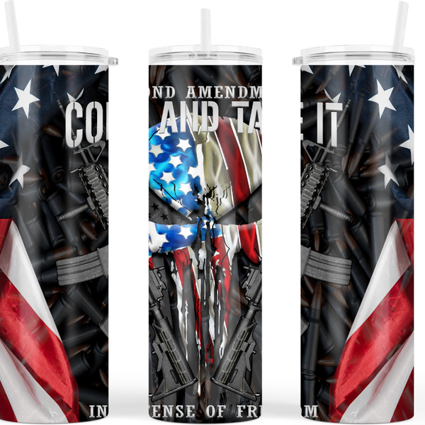 Come & Take IT In Defense Of Freedom Tumbler by Crafty Casey's