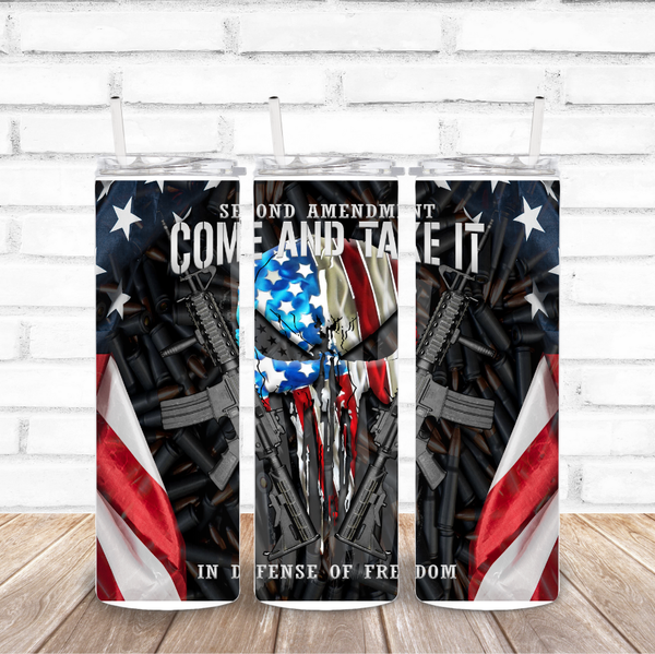 Come & Take IT In Defense Of Freedom Tumbler by Crafty Casey's