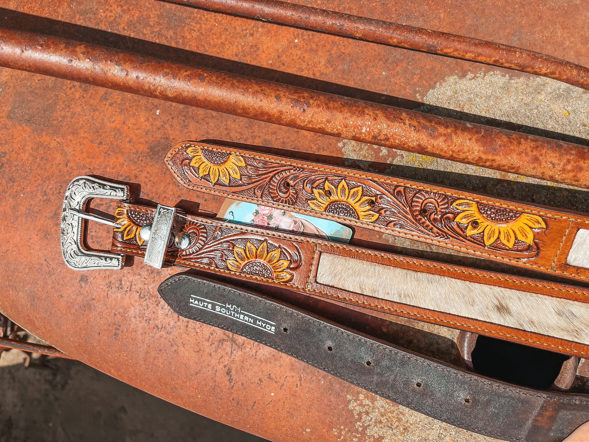 The Sunflower Belt a Haute Southern Hyde by Beth Marie Exclusive | Baha Ranch Western Wear The Sunflower Belt a Haute Southern Hyde by Beth Marie Exclusive | Baha Ranch Western Wear
