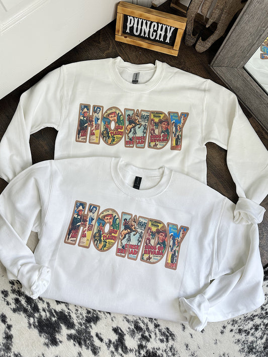 Cowboy Comic TEE or CREWNECK