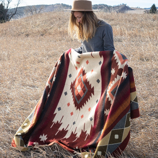 Alpaca Threadz Andean Alpaca Wool Blanket - Western
