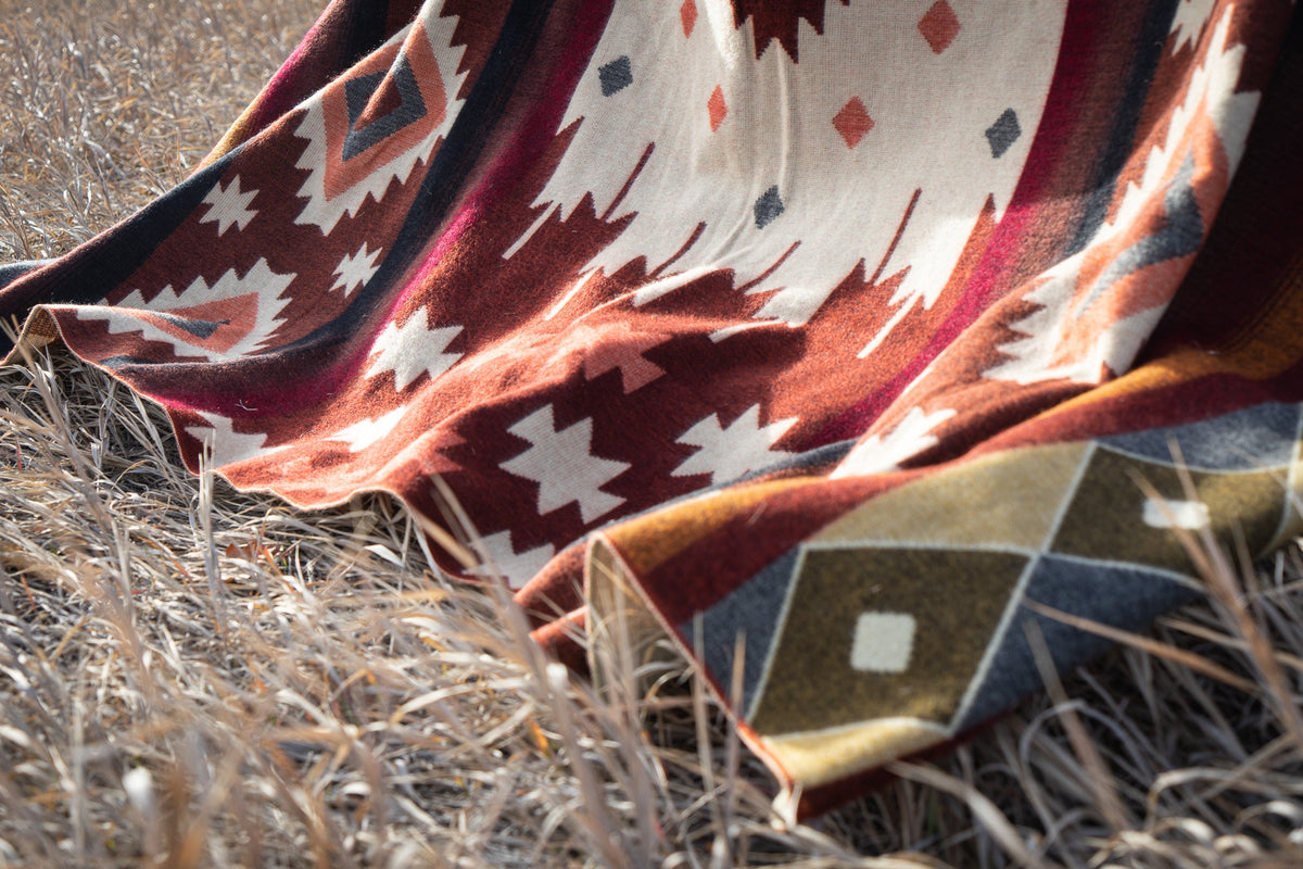 Alpaca Threadz Andean Alpaca Wool Blanket - Western