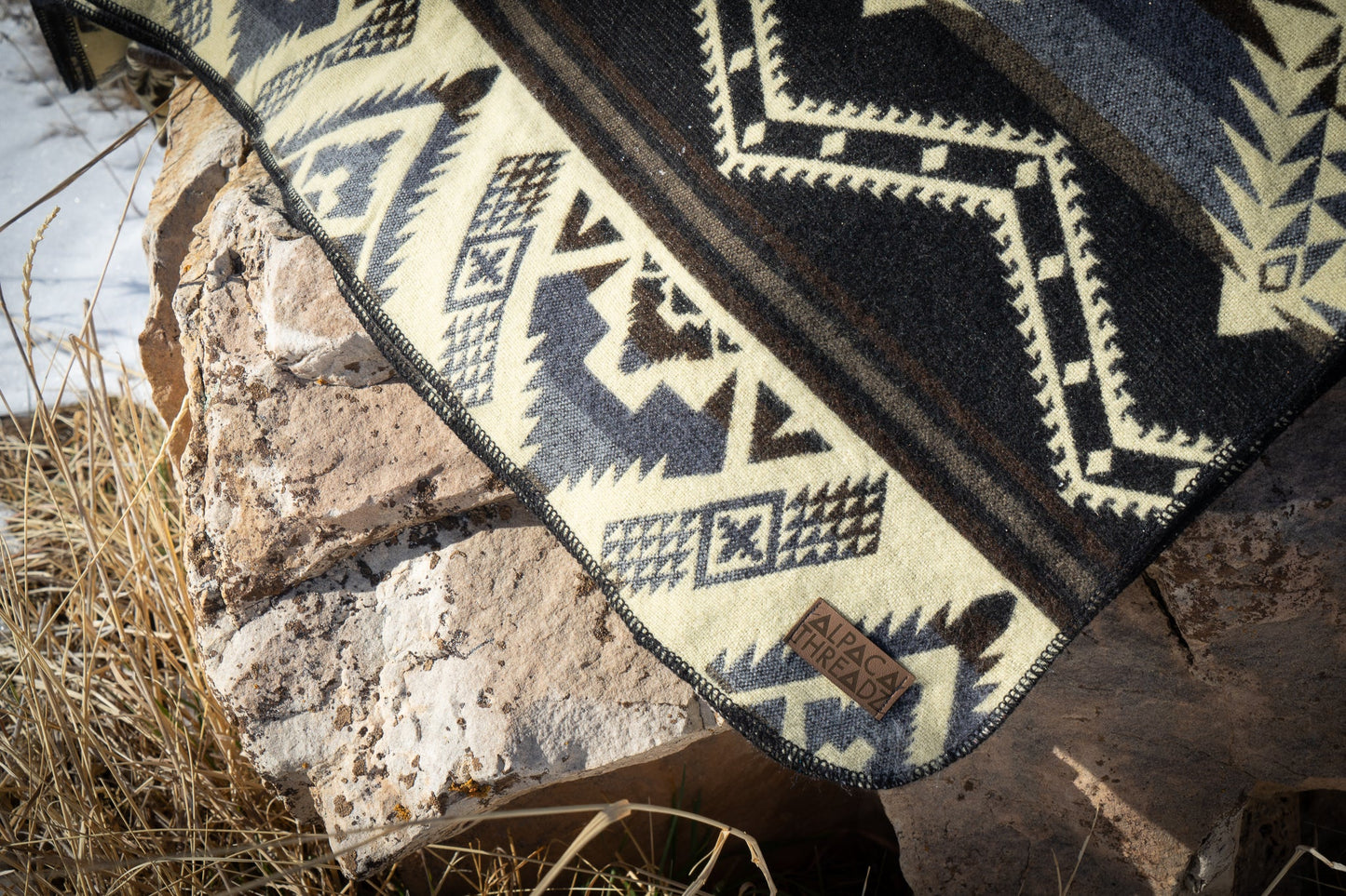 Alpaca Threadz Andean Alpaca Wool Blanket - Slate