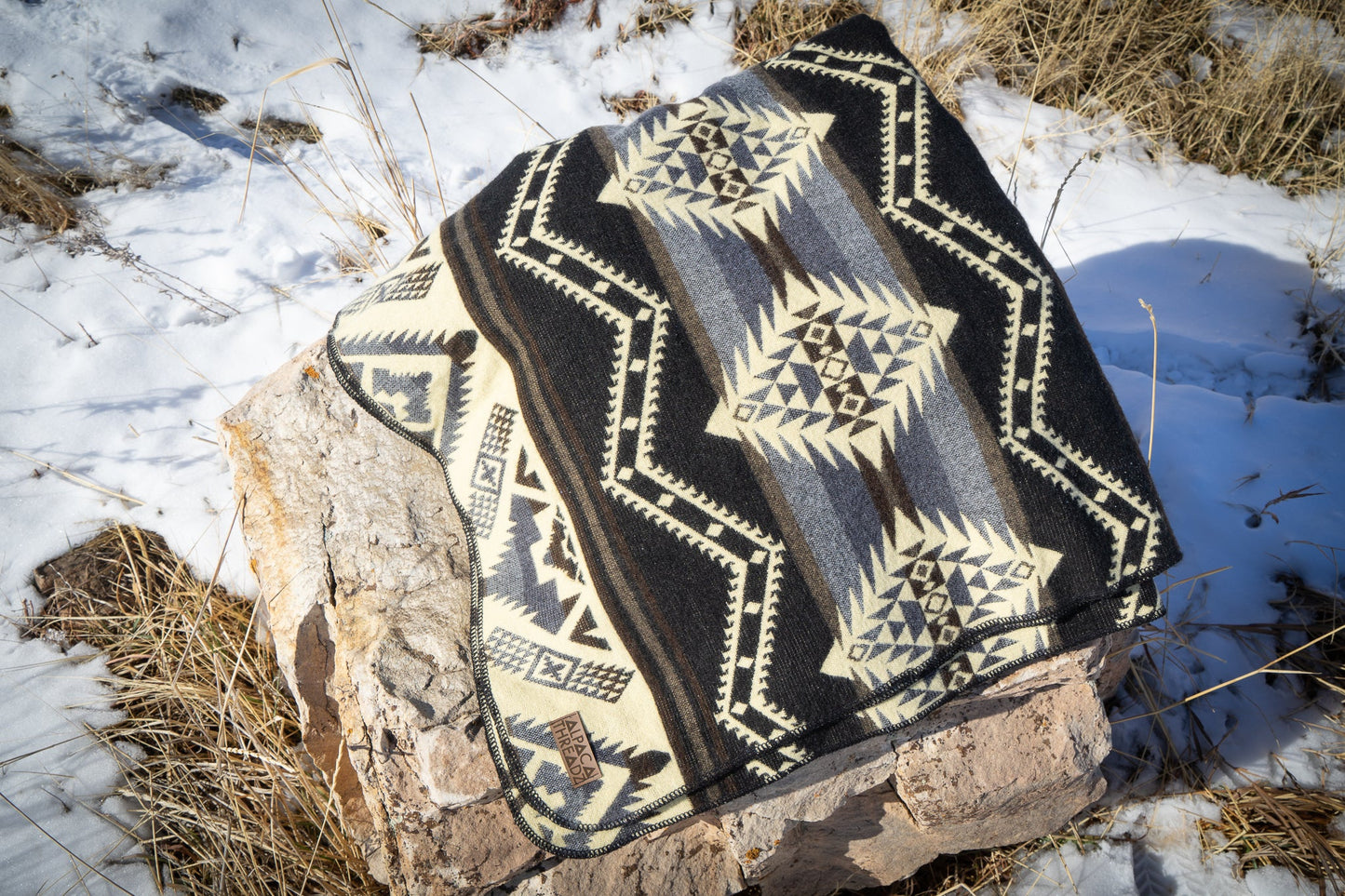 Alpaca Threadz Andean Alpaca Wool Blanket - Slate