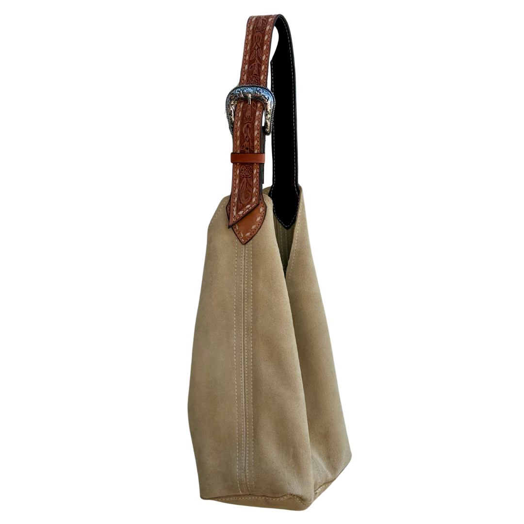 Alamo Saddlery Darlin Duo- Sand With Rose Strap