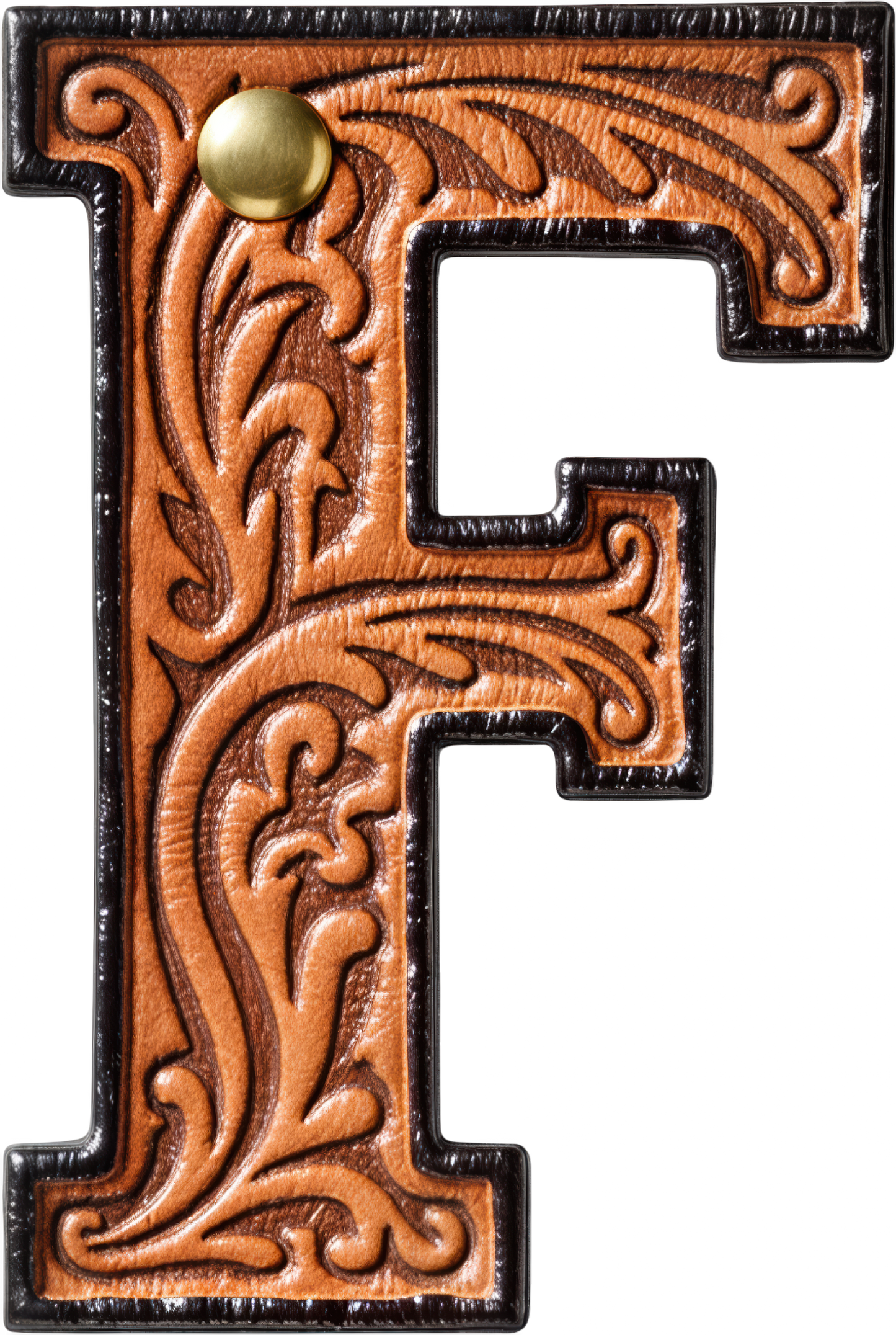 Monogrammed Initial Western Leather Look Saddle Longhorn Cowboy Cowgirl Kitchen Dish Towels Made in America