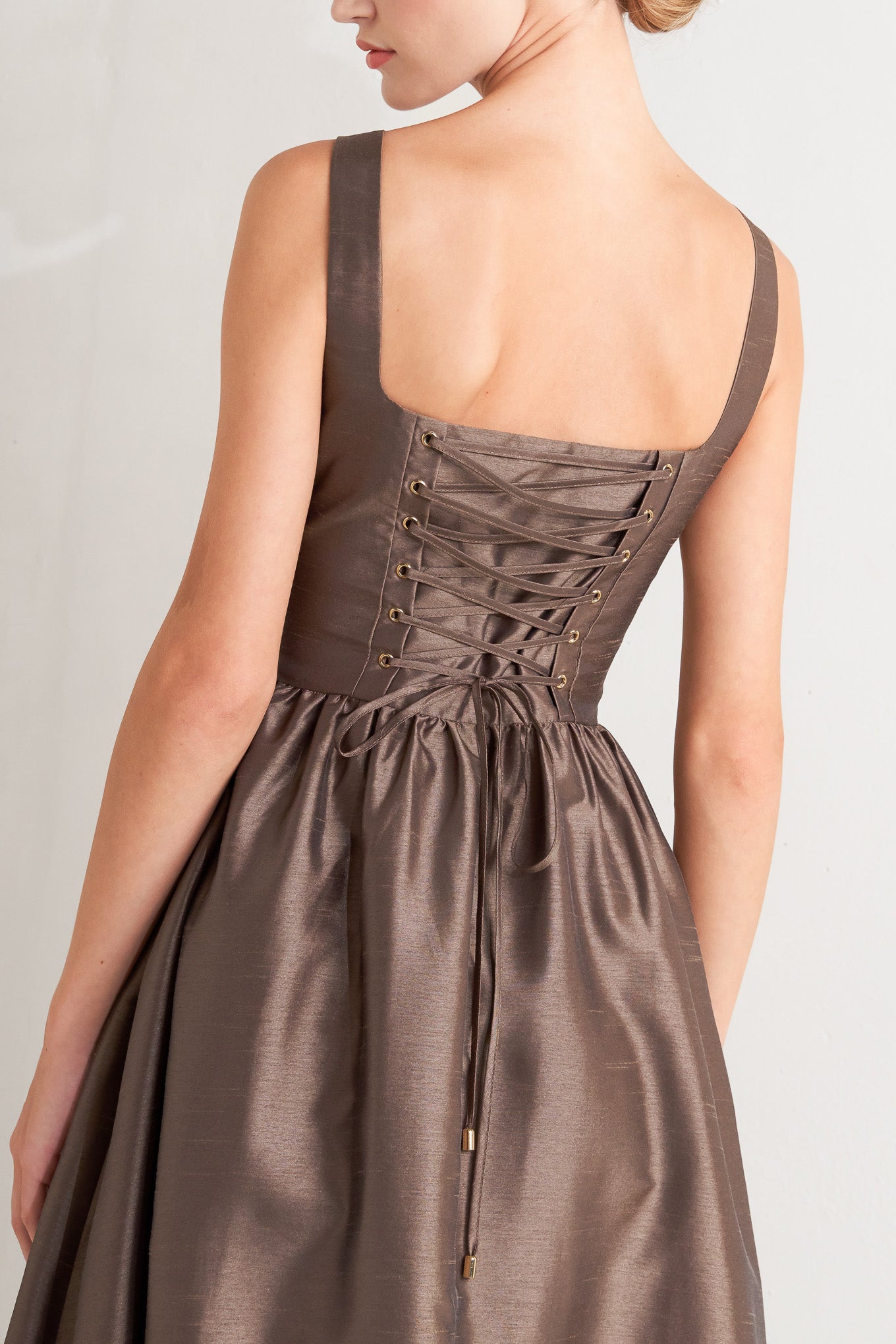 Flying Tomato Cafe Luster Woven Midi Dress