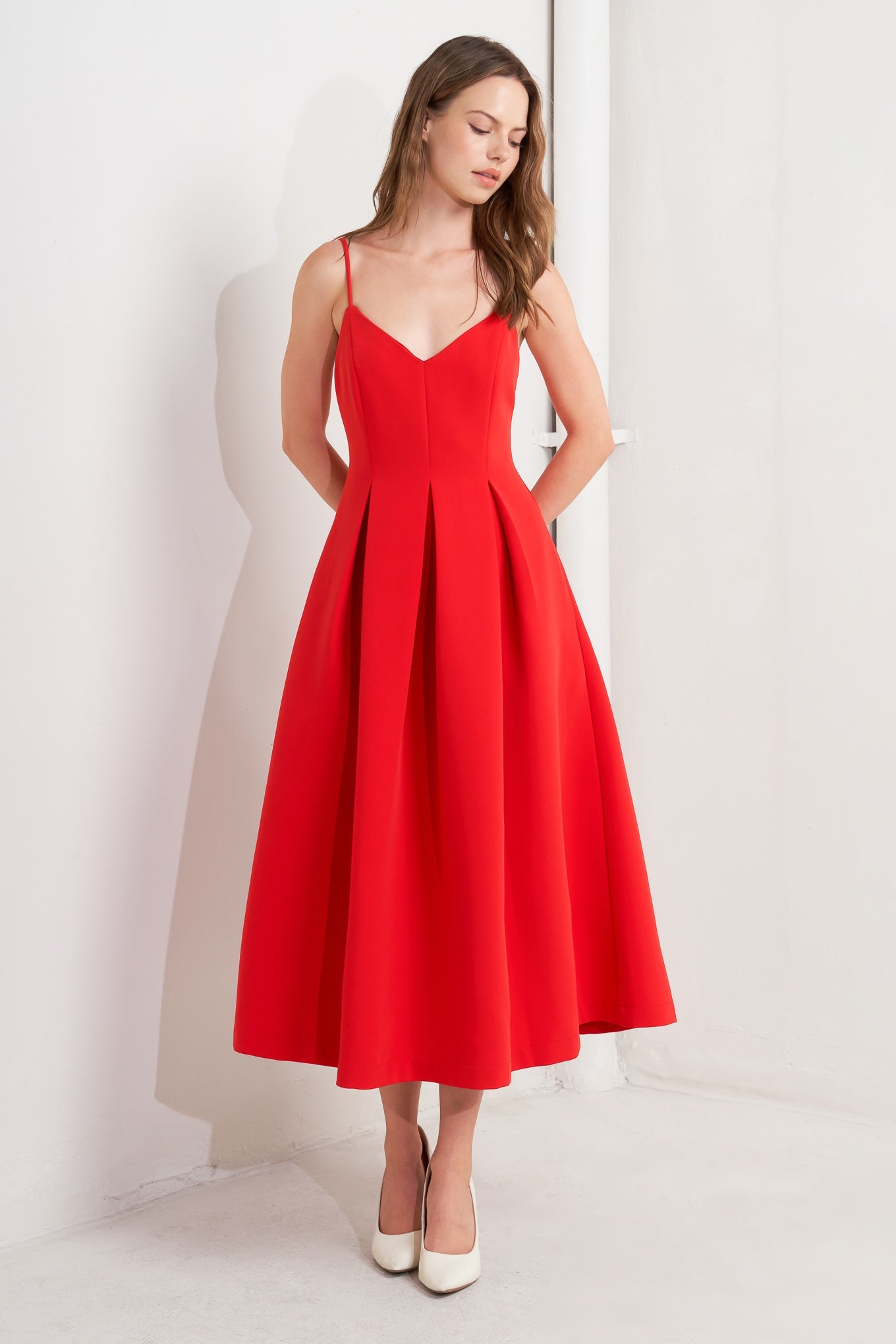 Flying Tomato Ruby Affair Woven Midi Dress