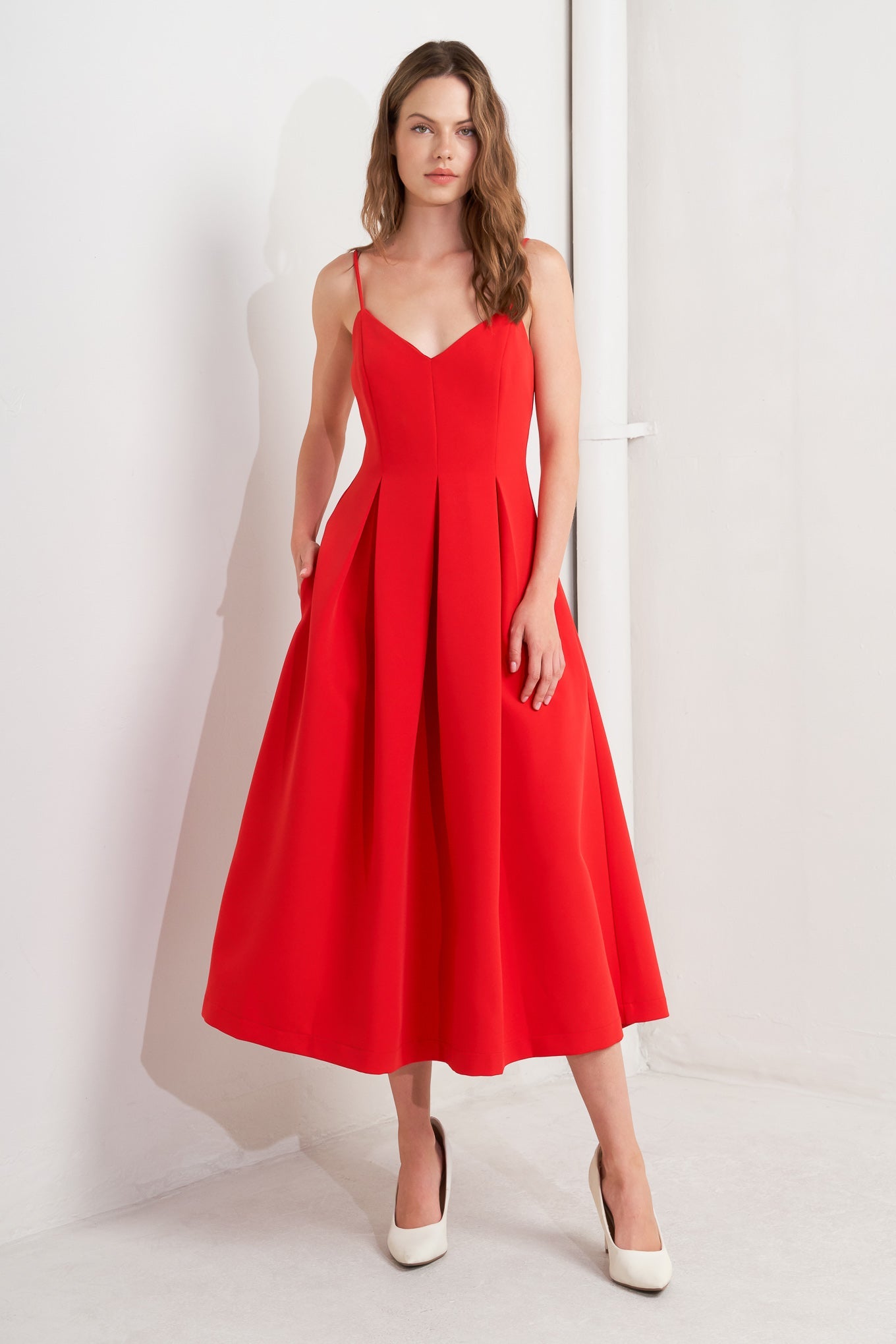 Flying Tomato Ruby Affair Woven Midi Dress