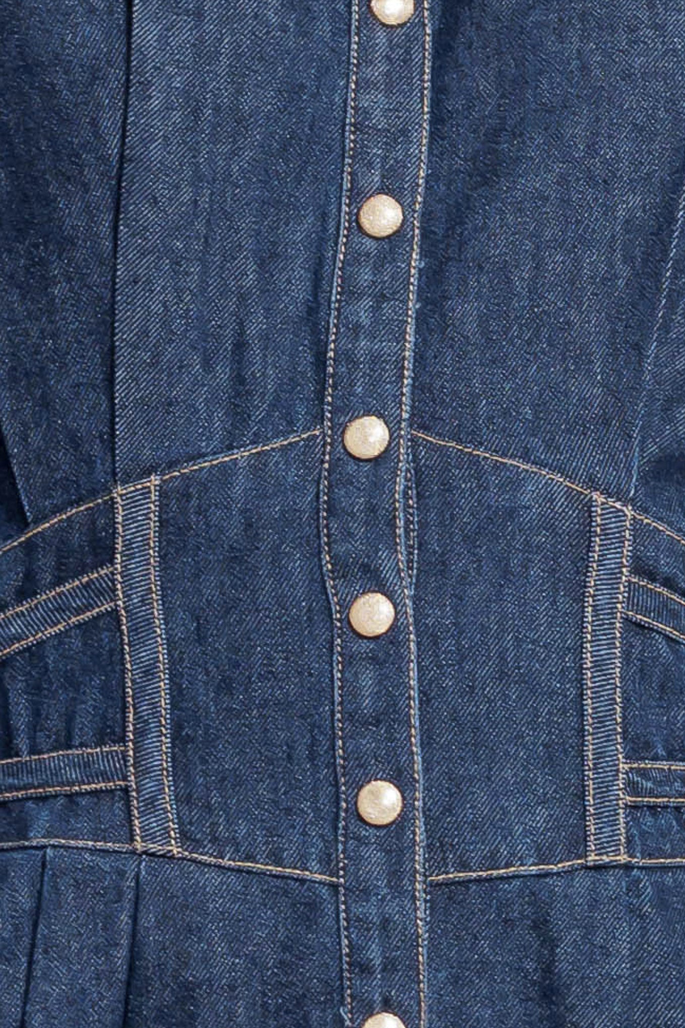 Flying Tomato Vintage Blues Denim Midi Dress