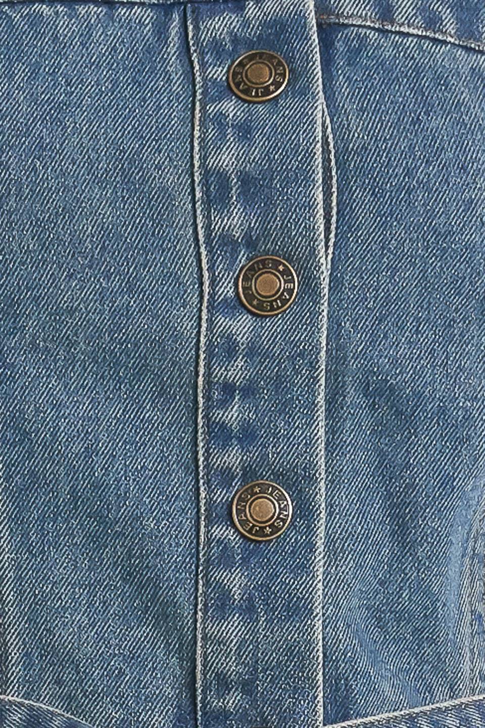 Flying Tomato Midnight Volume Denim Midi Dress