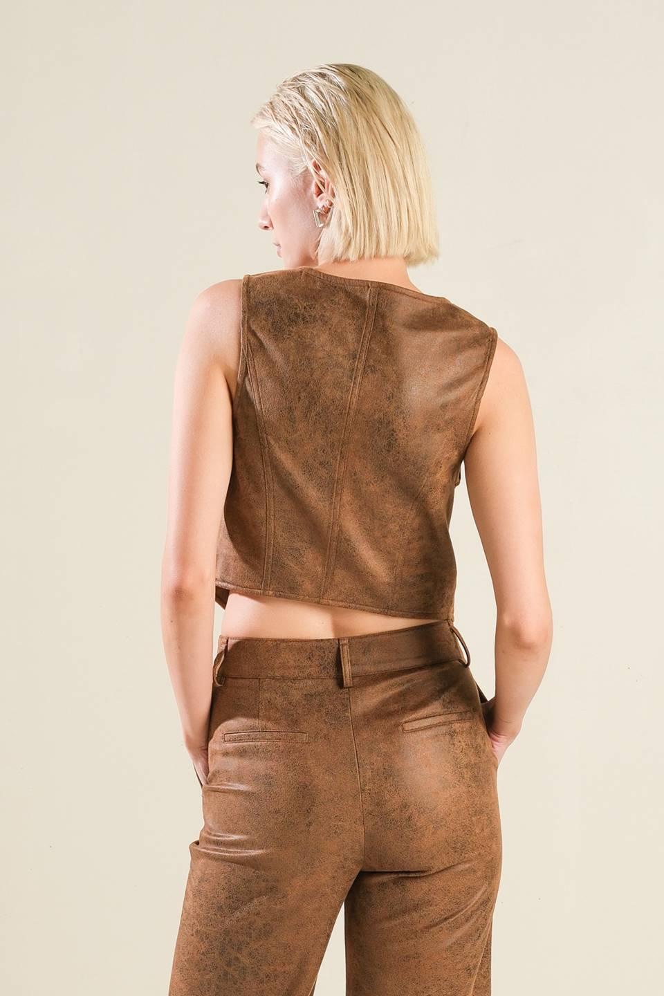 A Gift From Love Faux Leather Vest