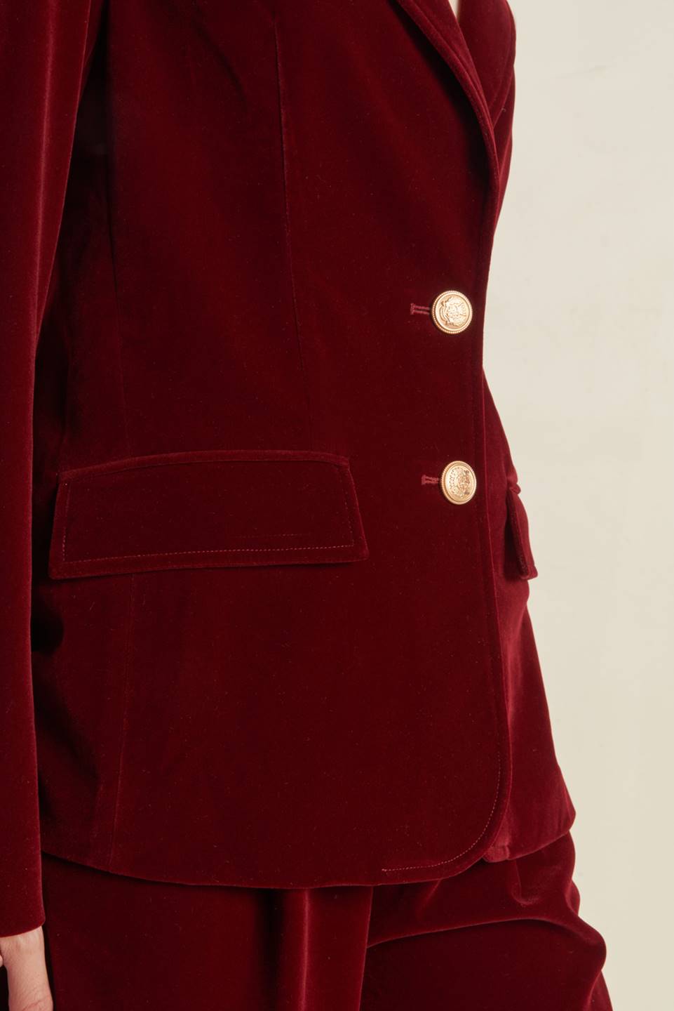 Flying Tomato Coy Charm Velvet Blazer