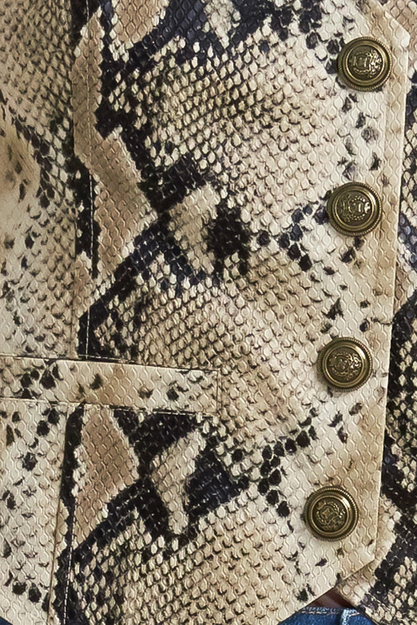 Flying Tomato Glam Venom Faux Leather Vest