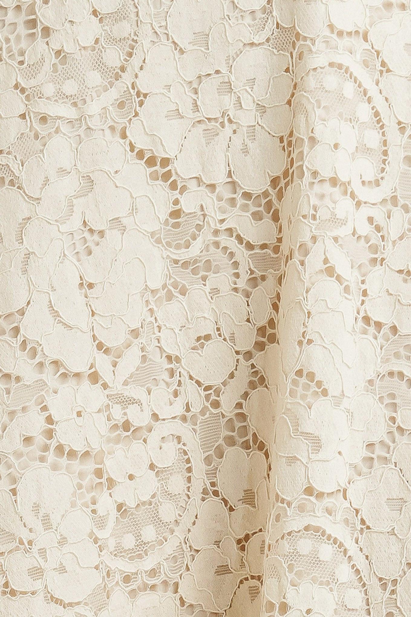 Flying Tomato Purely Romantic Woven Lace Midi Skirt