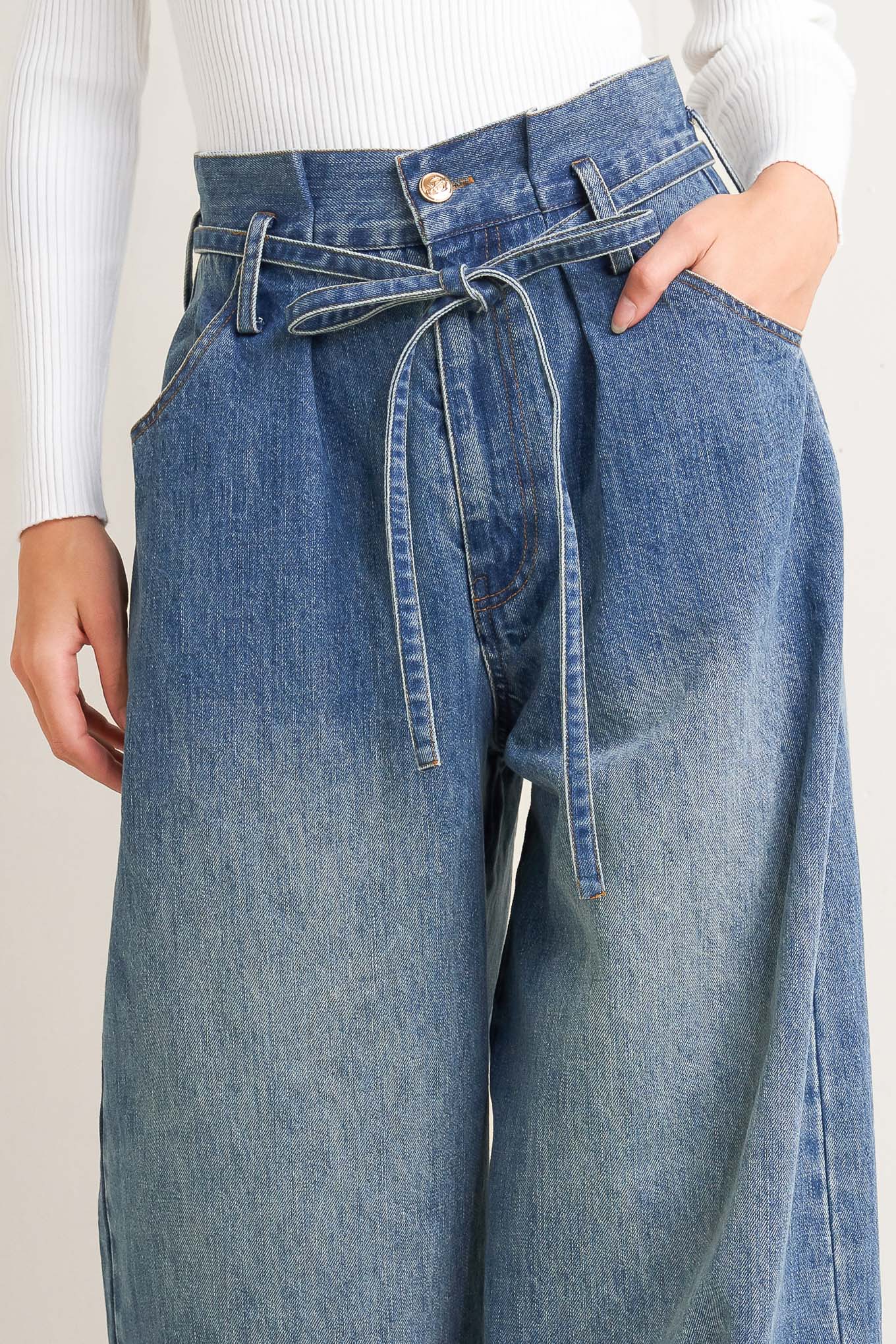 Flying Tomato Everyday Cinch Denim Pants