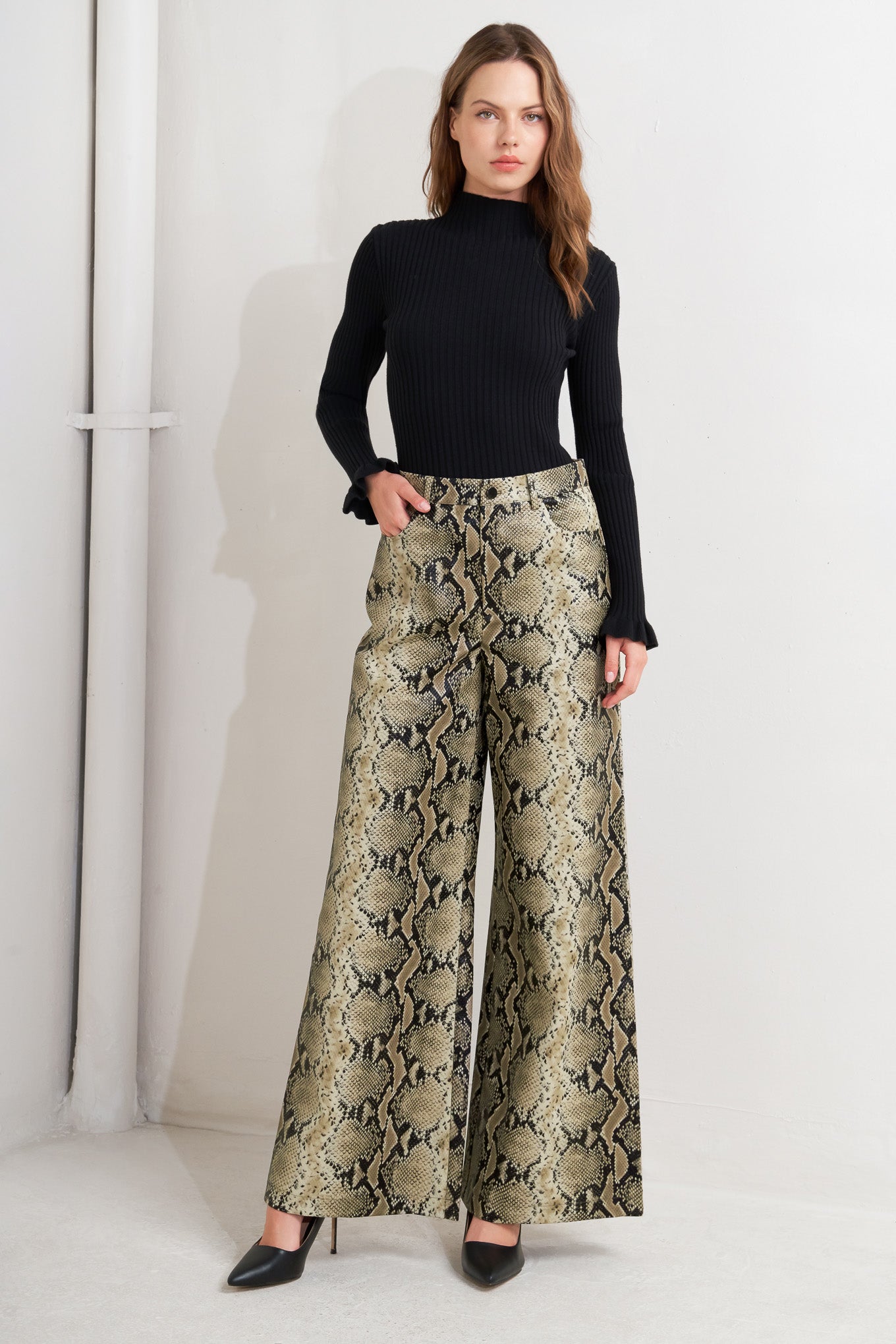 Flying Tomato Glam Venom Faux Leather Pants