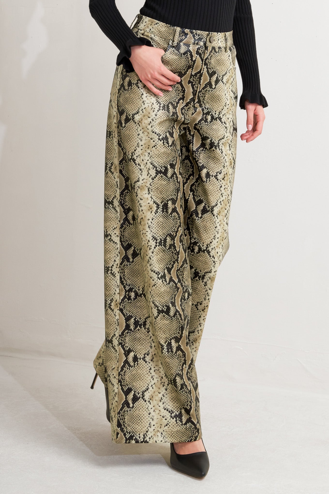 Flying Tomato Glam Venom Faux Leather Pants