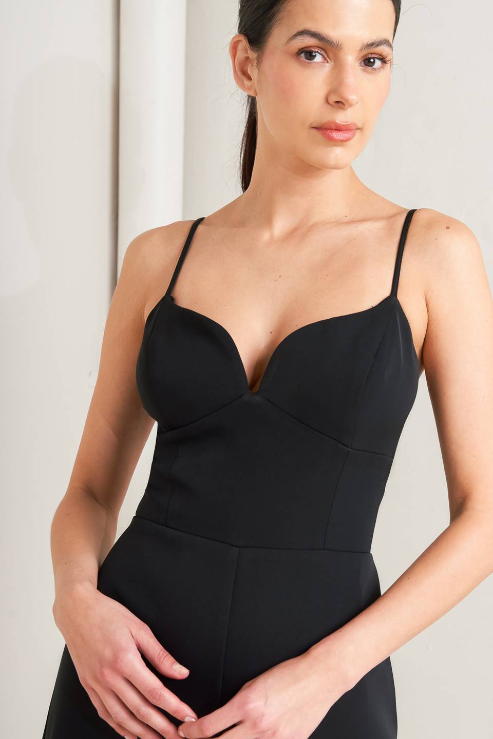 Flying Tomato Pristine Edge Black Woven Jumpsuit