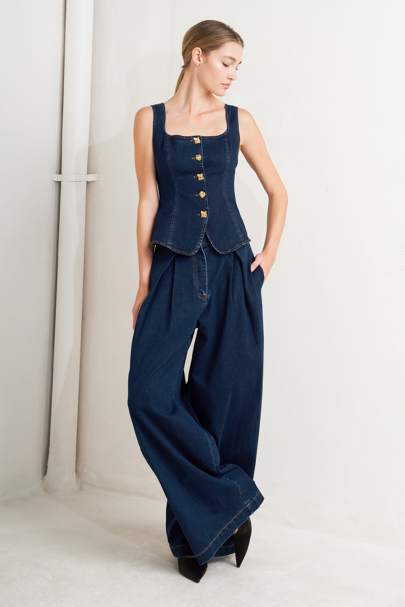 Flying Tomato Quiet Luxe Denim Pants