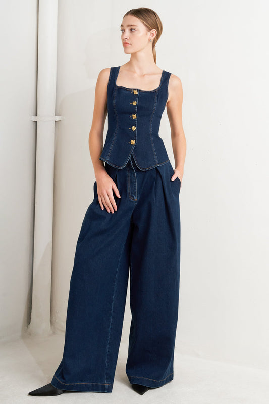 Flying Tomato Quiet Luxe Denim Pants
