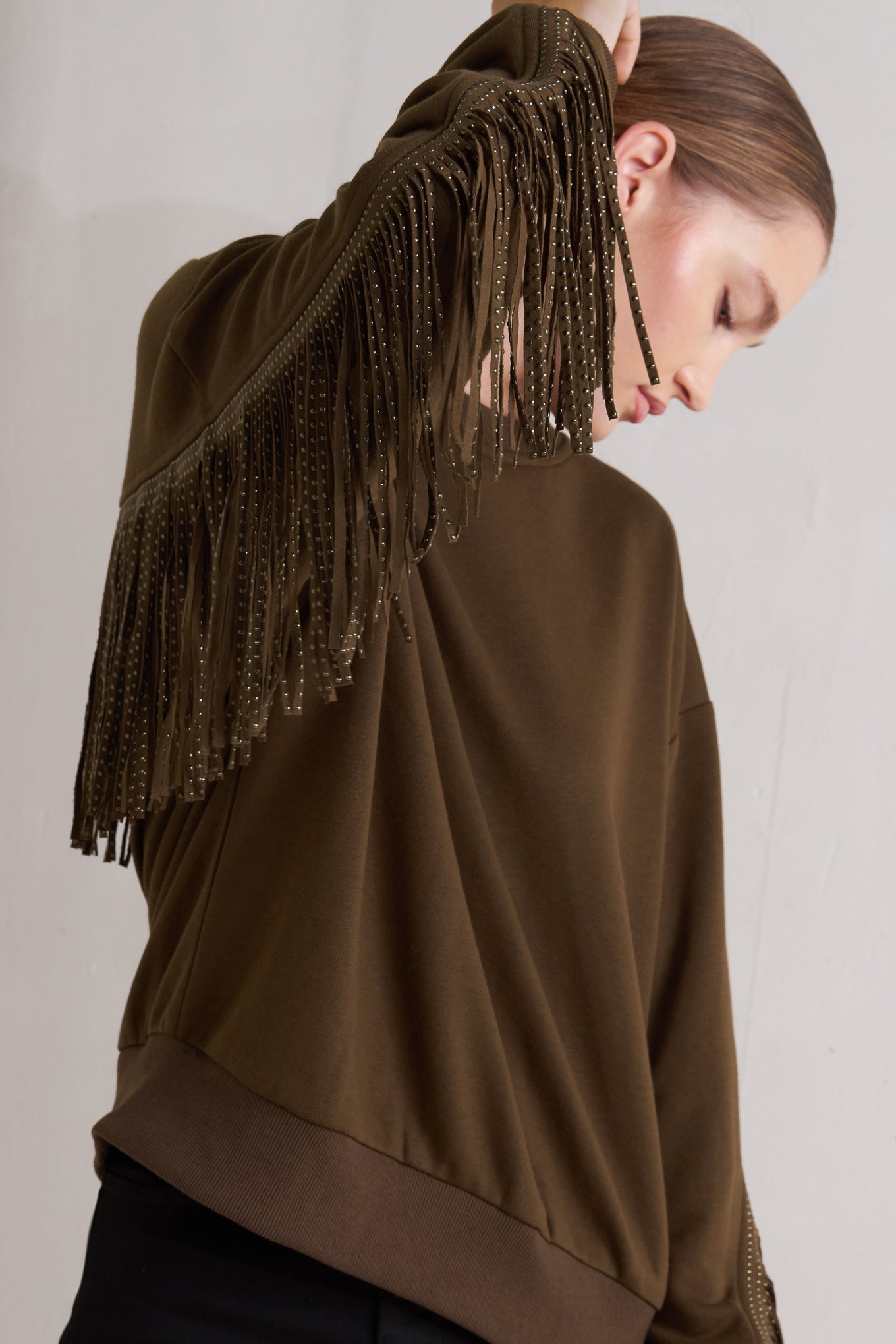 Flying Tomato Fringe City Pullover Knit Top