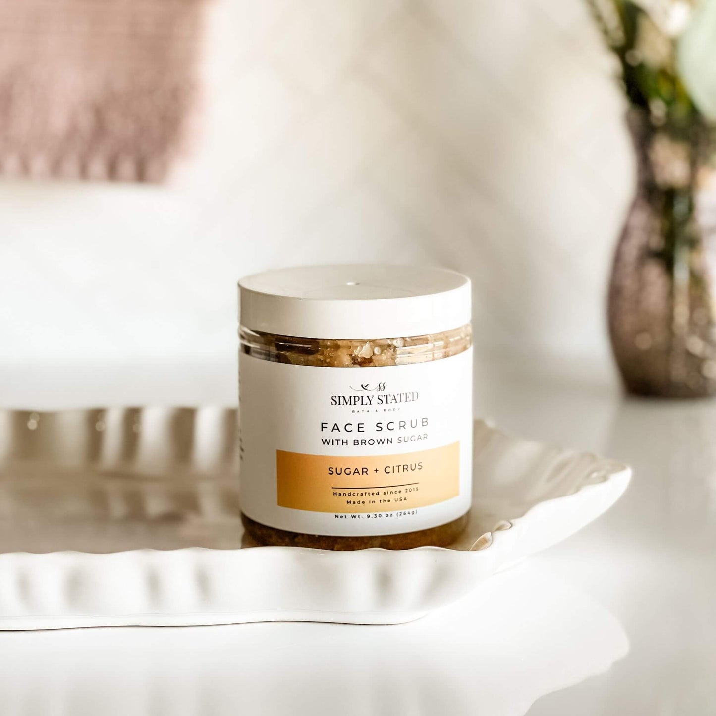 Simply Stated Creations Face Scrub – Natural Exfoliating Breakout Control